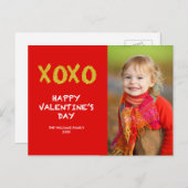 Gouden XOXO | Briefkaart van de Foto van de (Voorkant / Achterkant)