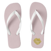 Gouden XOXO lippen Teenslippers (Voetbed)