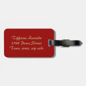 gouden yin yang bagagelabel (Achterkant horizontaal)