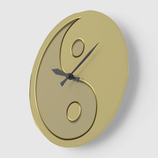 gouden yin yang grote klok (Hoek)