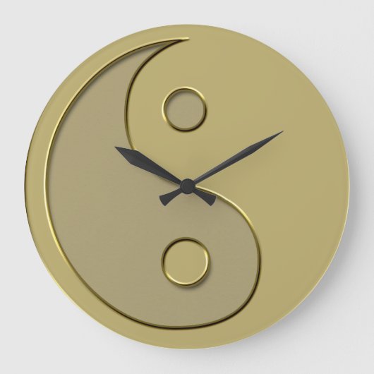 gouden yin yang grote klok (Voorkant)