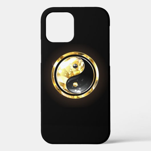 Gouden Yin Yang op zwart Case-Mate iPhone Case (Achterkant)