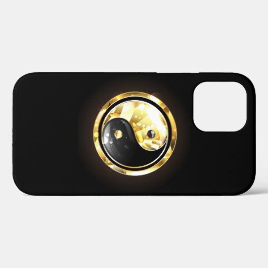 Gouden Yin Yang op zwart Case-Mate iPhone Case (Achterkant (horizontaal))