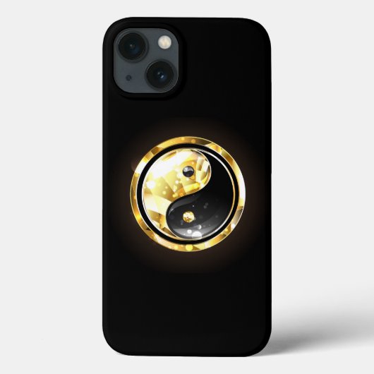 Gouden Yin Yang op zwart Case-Mate iPhone Case (Achterkant)