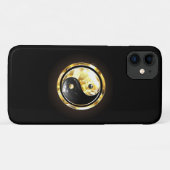 Gouden Yin Yang op zwart Case-Mate iPhone Case (Achterkant (horizontaal))