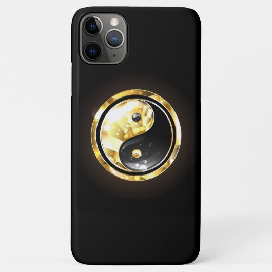 Gouden Yin Yang op zwart Case-Mate iPhone Case (Achterkant)