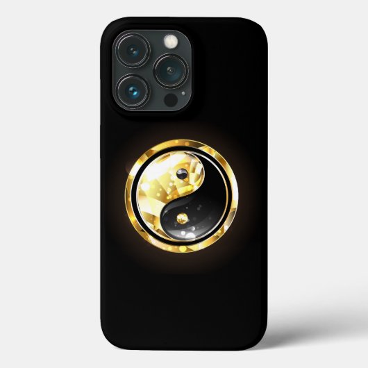 Gouden Yin Yang op zwart Case-Mate iPhone Case (Achterkant)
