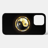 Gouden Yin Yang op zwart Case-Mate iPhone Case (Achterkant (horizontaal))