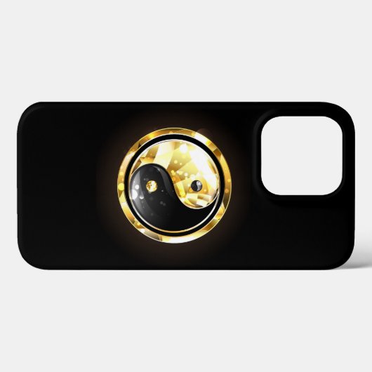 Gouden Yin Yang op zwart Case-Mate iPhone Case (Achterkant (horizontaal))