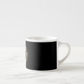Gouden Yin Yang op zwart Espresso Kop (Rechts)