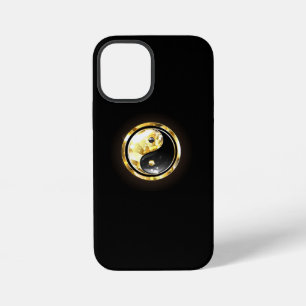 Gouden Yin Yang op zwart iPhone 12 Mini Hoesje