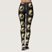 Gouden Yin Yang op zwart Leggings (Achterkant)