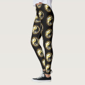 Gouden Yin Yang op zwart Leggings (Links)
