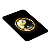 Gouden Yin Yang op zwart Magneet (Rechterzijde)