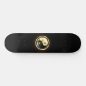 Gouden Yin Yang op zwart Persoonlijk Skateboard (Horizontaal)