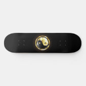 Gouden Yin Yang op zwart Persoonlijk Skateboard (Horizontaal)