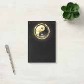 Gouden Yin Yang op zwart Post-it® Notes (Kantoor)