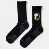 Gouden Yin Yang op zwart Sokken (Links)