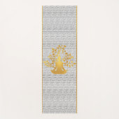 Gouden Yoga Pose Silhouet met Boomtak Yogamat (Voorkant)