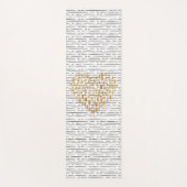 Gouden Yoga Silhouetten in Hart Vorm Yogamat (Voorkant)