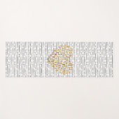 Gouden Yoga Silhouetten in Hart Vorm Yogamat (Voorkant (horizontaal))