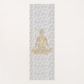 Gouden Yoga Silhouetten in Yogi Shape Yogamat (Voorkant)