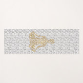 Gouden Yoga Silhouetten in Yogi Shape Yogamat (Voorkant (horizontaal))