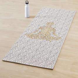 Gouden Yoga Silhouetten in Yogi Shape Yogamat