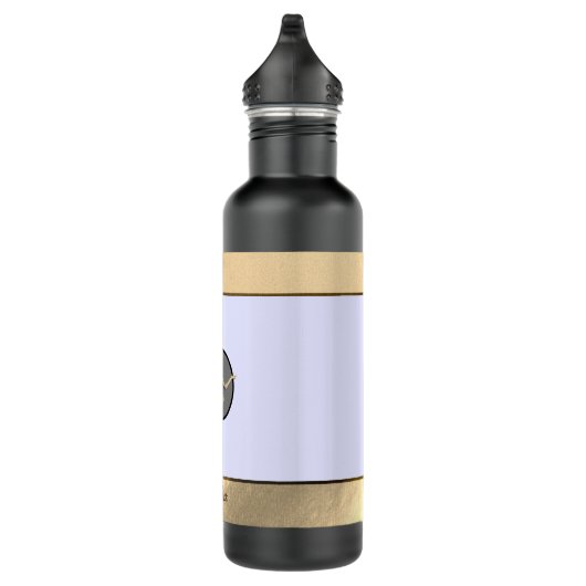 Gouden yogi silhouet waterfles  (Rechts)