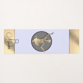 Gouden yogi silhouet yogamat (Achterkant (horizontaal))