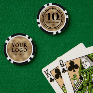 Gouden Zakelijk 10-jarig Jubileum Poker Chips