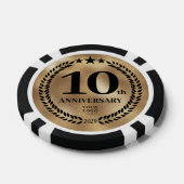 Gouden Zakelijk 10-jarig Jubileum Poker Chips (Enkel)