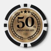 Gouden Zakelijk 50-jarig Jubileum Poker Chips (Voorkant)