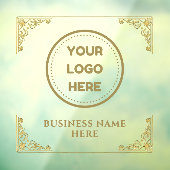 Gouden Zakelijk Logo Upload Bedrijfslogo Aangepast Raamsticker (Vel 3)