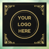 Gouden Zakelijk Logo Upload Bedrijfslogo Aangepast Raamsticker (Vel 3)