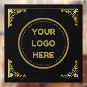 Gouden Zakelijk Logo Upload Bedrijfslogo Aangepast Raamsticker (Vel 2)