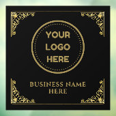 Gouden Zakelijk Logo Upload Bedrijfslogo Aangepast Raamsticker (Vel 3)