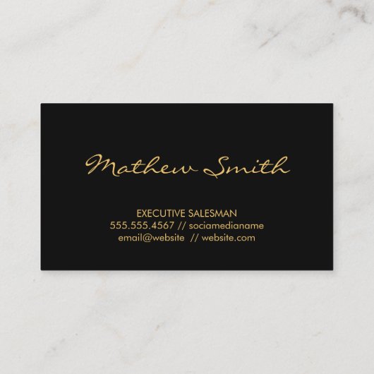 Gouden Zakelijk Logo | Vastgoed Gebouwen Visitekaartje (Achterkant)