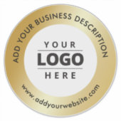 Gouden Zakelijk Logo Website Auto Ruit Sticker (Voorkant)