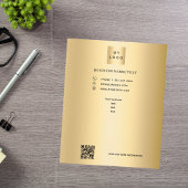 Gouden zakelijke logo-code aangepaste tekst flyer