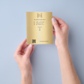 Gouden zakelijke logo-code aangepaste tekst flyer (Hand)