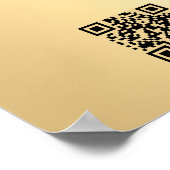 Gouden zakelijke logo-code aangepaste tekst poster (Hoek)