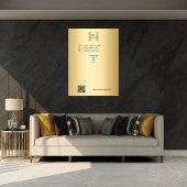 Gouden zakelijke logo-code aangepaste tekst poster
