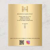 Gouden zakelijke logo foto qr code instagram flyer (Voorkant)