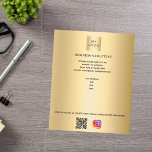 Gouden zakelijke logo foto qr code instagram flyer<br><div class="desc">Een faux goud uitziende achtergrond. Personaliseer en voeg uw zakelijke logo,  naam,  adres,  jouw tekst,  uw eigen QR-code toe aan uw Instagram-account. Terug: voeg een foto en meer tekst toe.</div>