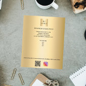 Gouden zakelijke logo foto qr code instagram flyer