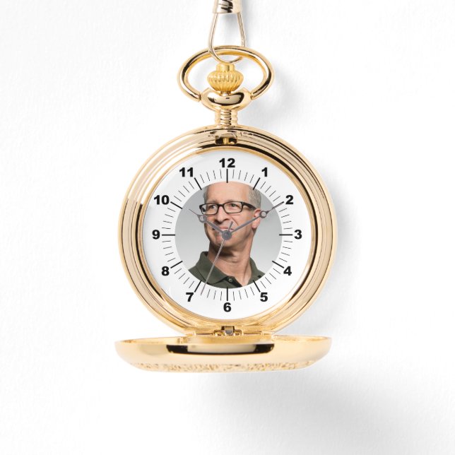 Gouden zakhorloge - gepersonaliseerd horloge (Voorkant)