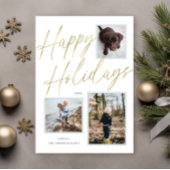 Gouden Zalige Feestdagen Script 3 Foto Vakantiekaa Feestdagenkaart