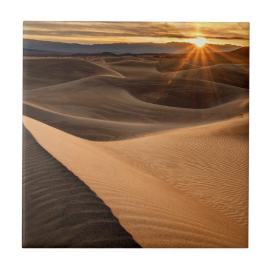 Gouden zandduinen, Death Valley, CA Tegeltje (Voorkant)