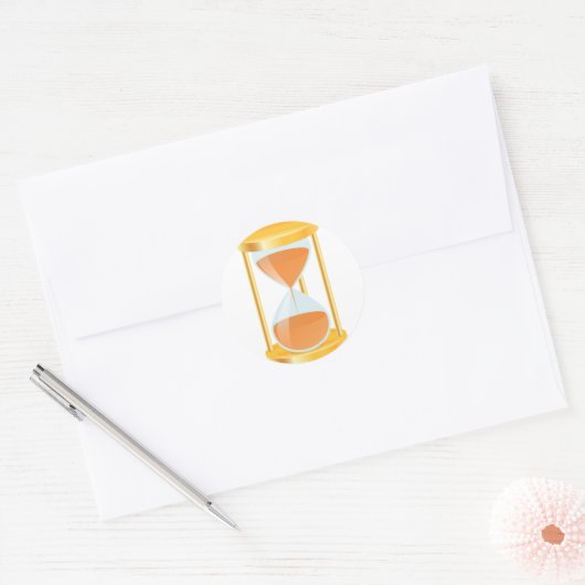 Gouden zandloper Stickers (Envelop)